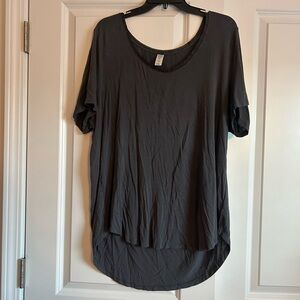 Old Navy Dark Gray Scoop Neck Short-Sleeve Tunic